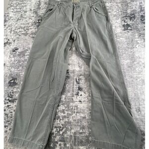 Vtg Abercrombie & Fitch Mens 38 Utility Cargo Pants Y2K Skater Baggy Gray Solid